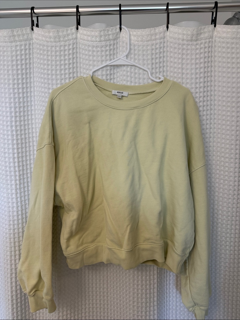 Agolde Light Yellow Crewneck Sweatshirt